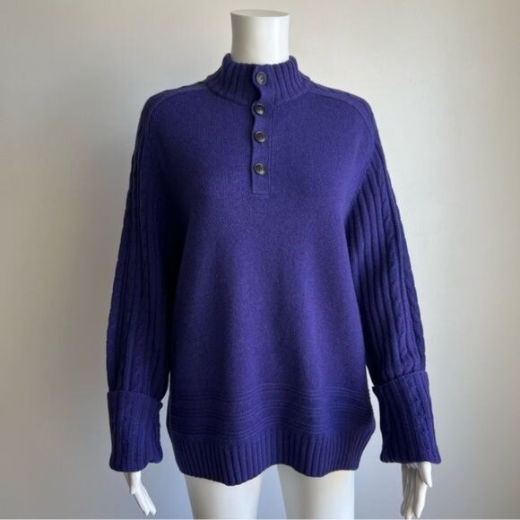 Bobby Jones Wool Cashmere Mock Neck Sweater - M - Picture 1 of 6
